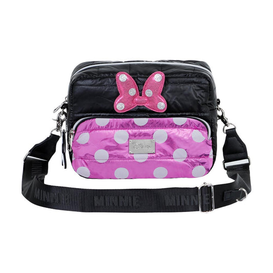 Disney Minnie Mouse Air-Bag IBiscuit Padding Shoulder Bag, Black