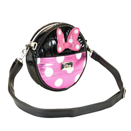 Disney Minnie Mouse Air-Round Padding Shoulder Bag, Black