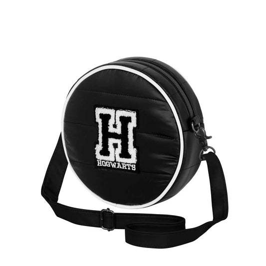 Harry Potter H-Padding Round Shoulder Bag, Black
