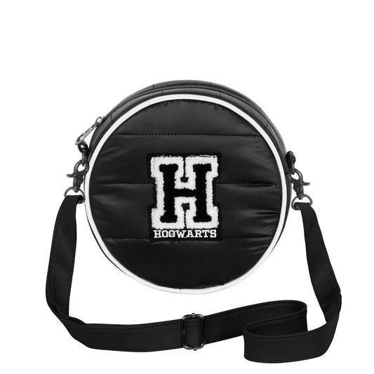 Harry Potter H-Padding Round Shoulder Bag, Black