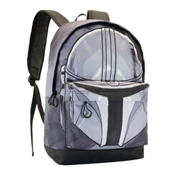 Star Wars The Mandalorian Helmet-HS FAN Backpack, Grey