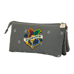 Harry Potter Greyly-Harry Potter Triple HS Pencil Case, Gray