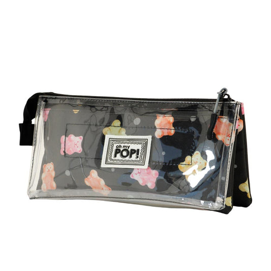 Oh My Pop Gummy-Estuche Portatodo Triple Clear, Multicolor