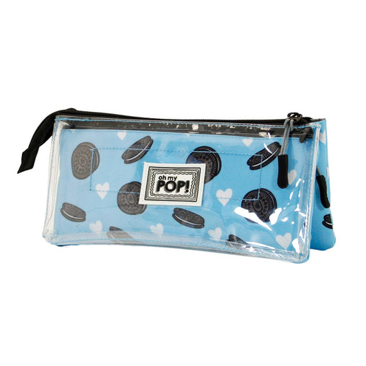 Oh My Pop Crunchy-Estuche Portatodo Triple Clear, Multicolor