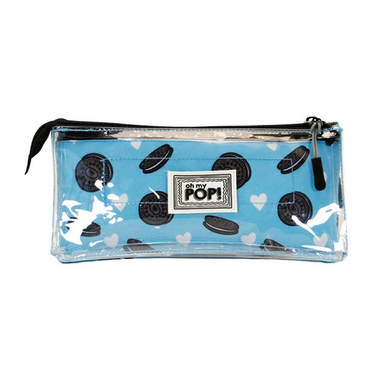 Oh My Pop Crunchy-Estuche Portatodo Triple Clear, Multicolor