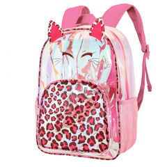 Sac à dos Oh My Pop Feline-Laser, rose