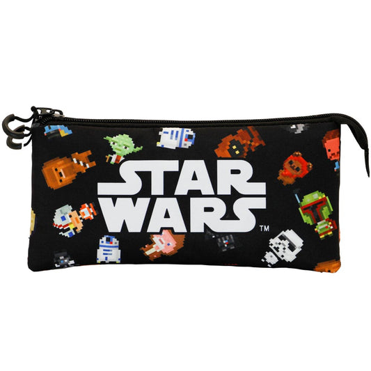 Star Wars Chibi-Estuche Portatodo Triple FAN, Multicolor
