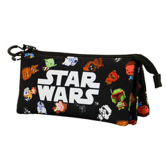 Star Wars Chibi-Estuche Portatodo Triple FAN, Multicolor