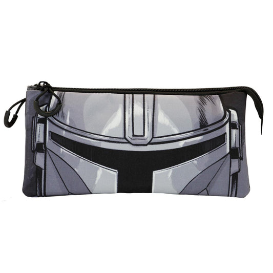 Star Wars The Mandalorian Helmet-Estuche Portatodo Triple FAN, Gris
