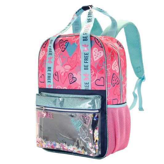 Oh My Pop Be Free-Mochila Glitter, Rosa