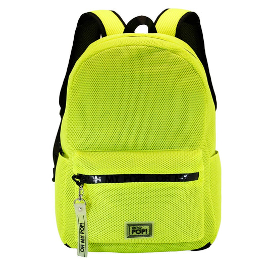 Oh My Pop Yellow Neon-Mochila Mesh, Amarillo