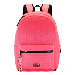 Oh My Pop Fuchsia Neon Fuchsia-Mesh Backpack, Pink