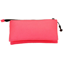 Oh My Pop Fucsia Neon-Estuche Portatodo Triple Mesh, Rosa