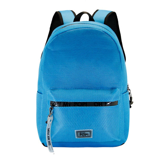 Oh My Pop Cyan Neon-Mochila Mesh, Azul