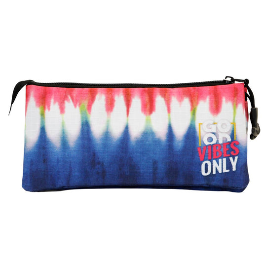 Oh My Pop Good Vibes Denim-Estuche Portatodo Triple ECO, Azul
