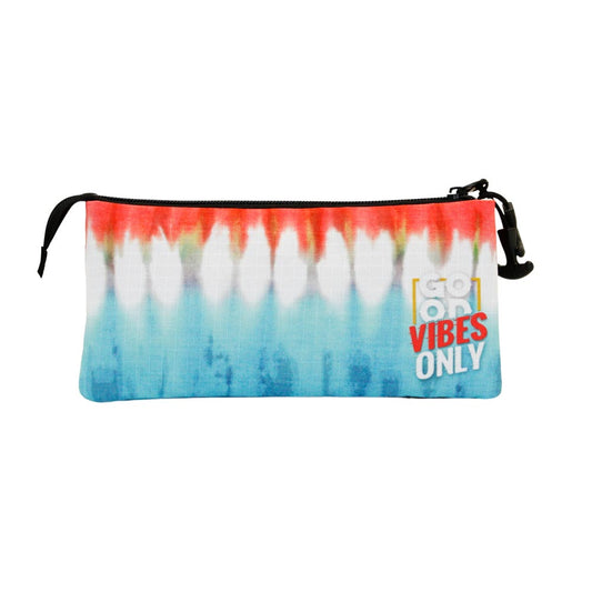 Oh My Pop Good Vibes Mint-Estuche Portatodo Triple ECO, Azul