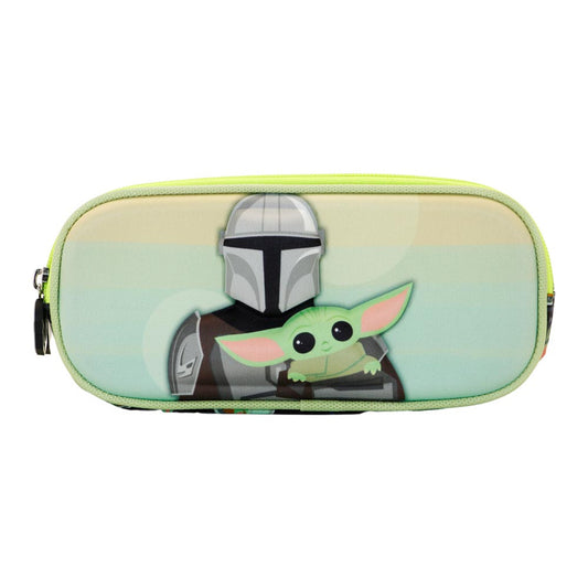 Star Wars The Mandalorian Eyes-Estuche Portatodo 3D Doble, Verde