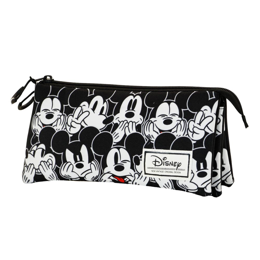 Disney Mickey Mouse Mess-Portatodo Case Triple FAN, Black