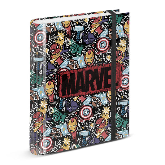 Marvel The Avengers Fun-Carpesano 4 Rings Squared Paper, Black