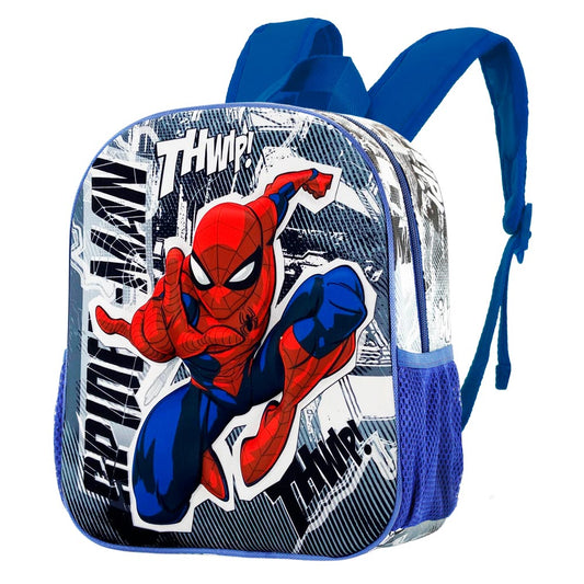 Marvel Spiderman Jumping-Mochila 3D Pequeña, Gris