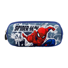 Marvel Spiderman Jumping-Double 3D Pencil Case, Grey