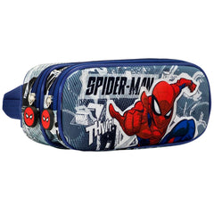Marvel Spiderman Jumping-Double 3D Pencil Case, Grey