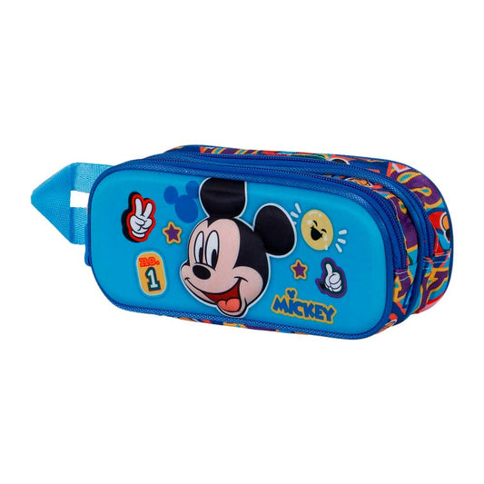 Disney Mickey Mouse Blissy-Estuche Portatodo 3D Doble, Azul