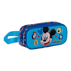 Disney Mickey Mouse Blissy-Estuche Portatodo 3D Doble, Azul