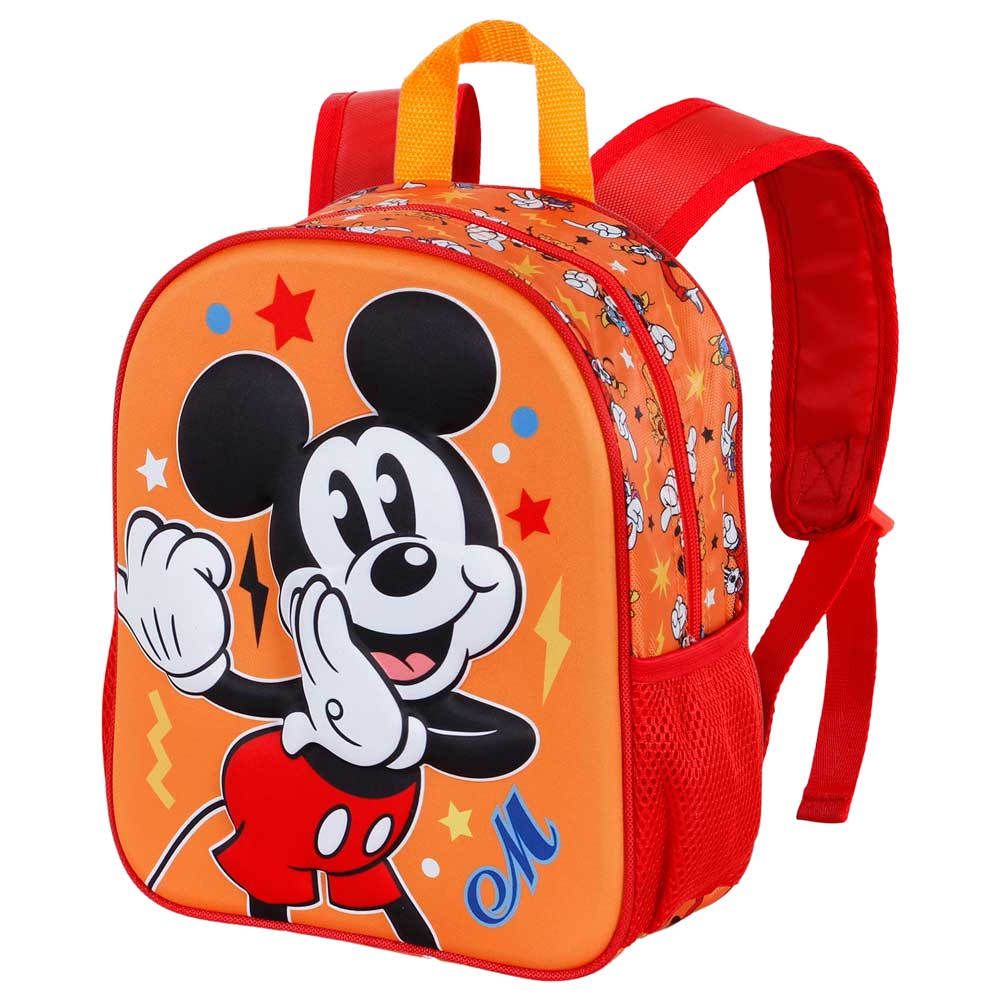 Disney Mickey Mouse Whisper-Mochila 3D Pequeña, Naranja