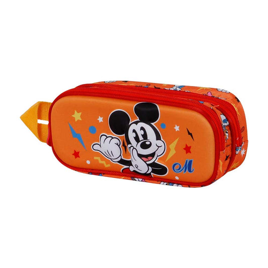 Disney Mickey Mouse Whisper-Estuche Portatodo 3D Doble, Naranja