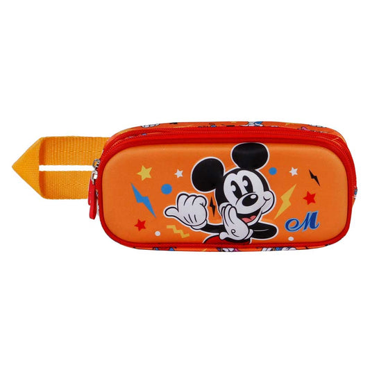Disney Mickey Mouse Whisper-Estuche Portatodo 3D Doble, Naranja