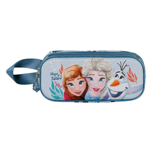 Disney Frozen 2 Nature-Estuche Portatodo 3D Doble, Multicolor
