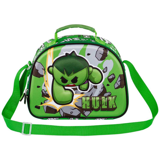 Marvel Hulk Greenmass-3D Lunch Bag, Green