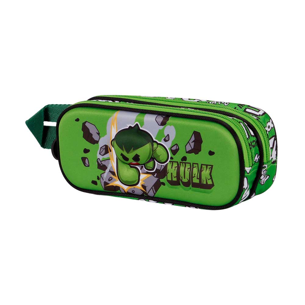Marvel Hulk Greenmass-Astuccio 3D Doppio, Verde