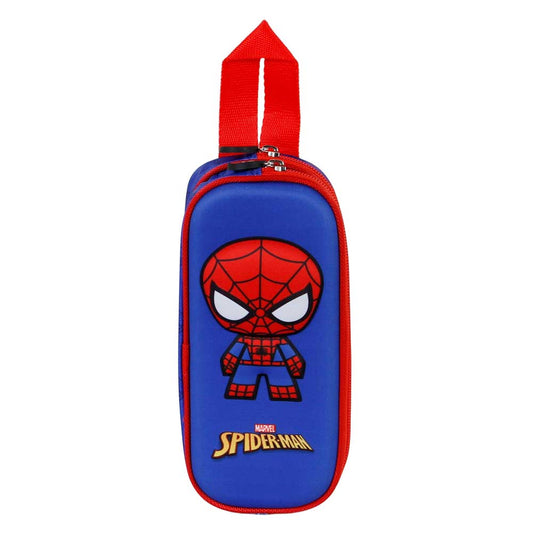 Marvel Spiderman Bobblehead-Double 3D Pencil Case, Blue