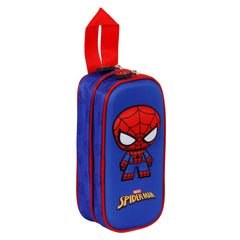 Marvel Spiderman Bobblehead-Estuche Portatodo 3D Doble, Azul
