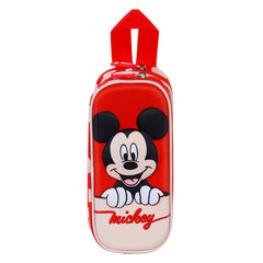 Disney Mickey Mouse Bobblehead-3D Double Pencil Case, Red