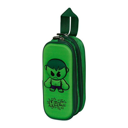 Marvel Hulk Bobblehead-Double 3D Green Pencil Case