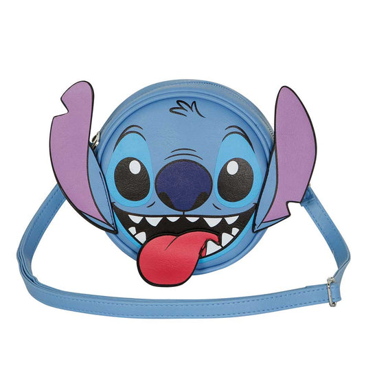 Disney Lilo y Stitch Tongue-Bolso Redondo, Azul