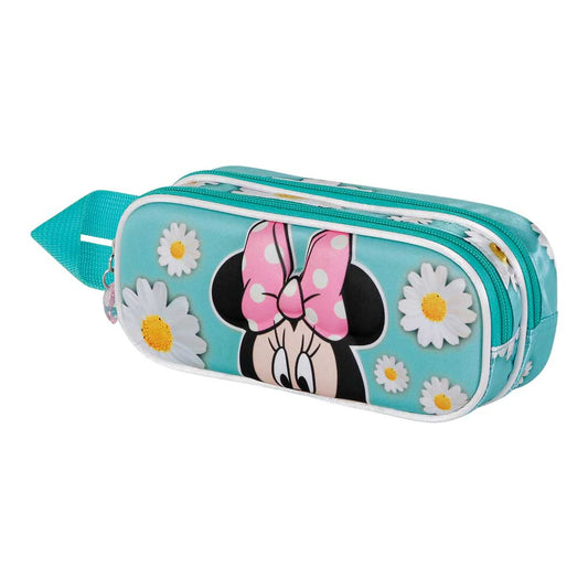Disney Minnie Mouse Spring-Estuche Portatodo 3D Doble, Azul