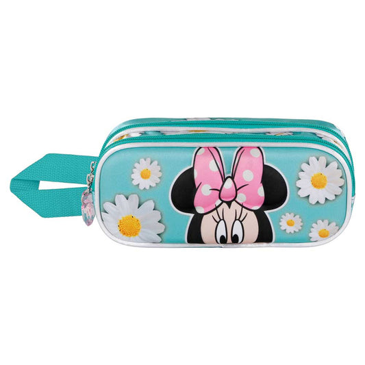 Disney Minnie Mouse Spring-Estuche Portatodo 3D Doble, Azul