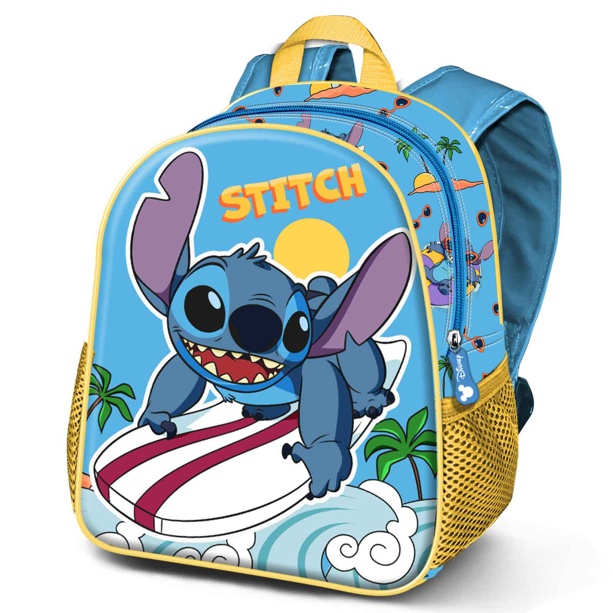 Disney Lilo and Stitch Waves-Small 3D Backpack, Blue