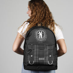 Wednesday Miércoles Chains-Mochila HS PLUS, Negro