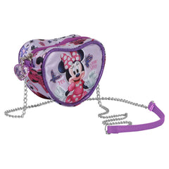 Disney Minnie Mouse Butterflies-Bolso Bandolera Corazón Mini, Lila