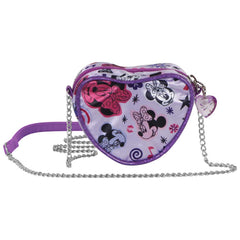 Disney Minnie Mouse Butterflies-Bolso Bandolera Corazón Mini, Lila
