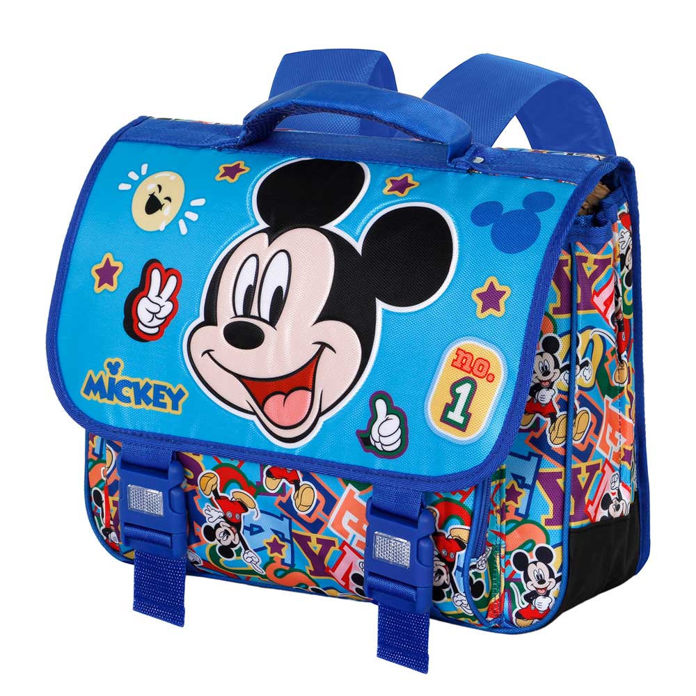 Disney Mickey Mouse Blissy-Backpack Cartable 2.0, blu
