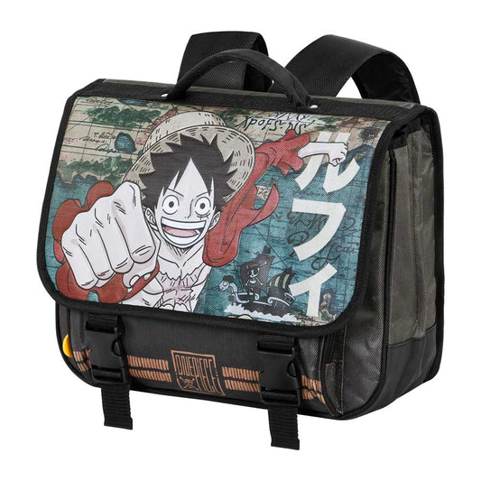 One Piece Map-Mochila Cartable 2.0, Marrón
