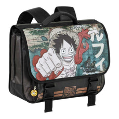 One Piece Map-Zaino Cartable 2.0, Marrone