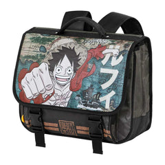 One Piece Map-Zaino Cartable 2.0, Marrone