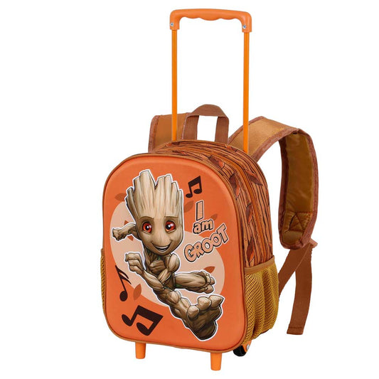 Marvel I am Groot Soundtrack-Mochila 3D con Ruedas Pequeña, Multicolor